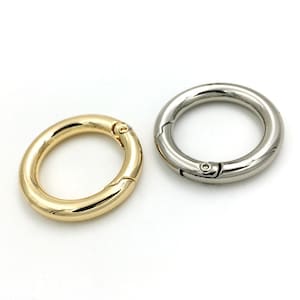 2-4-10pcs 1&quot;(25mm) spring gate ring spring ring Push gate snap hooks bag hardware