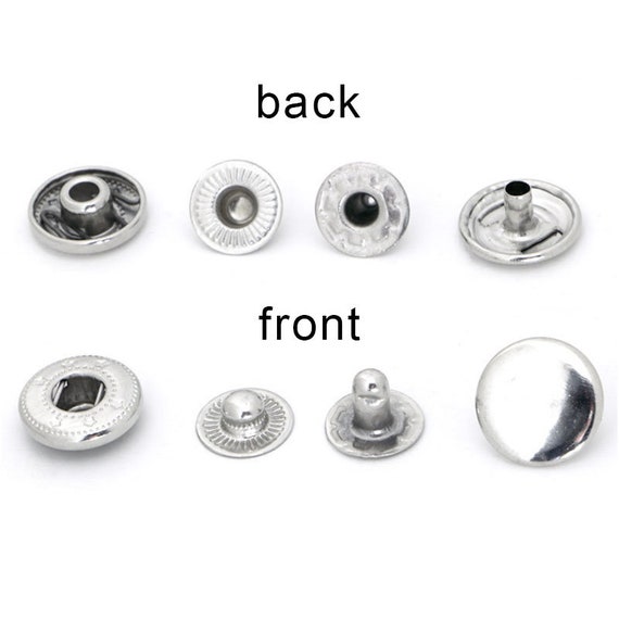 10sets 15mm17mm Metal brass Double sided Press Studs Sewing Button Snap  Fasteners Sewing Leather Craft Clothes Bags handmade DIY