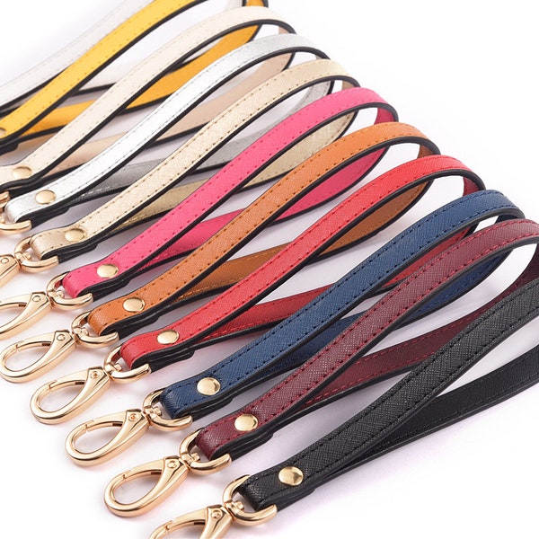 Leather Wristlet Strap Leather Key chains for Women Leather Purse Bag Strap