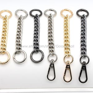 Purse chain extender 11mm Aluminum Shoulder bag strap extender for Women purse Crossbody strap