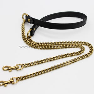 Leder Geldbörse Lederband Antik gold Taschenkette Damen Taschengurt Schultergurt