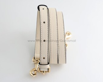 Off white Leather bag strap 1.5cm Leather Purse strap 90cm~120cm
