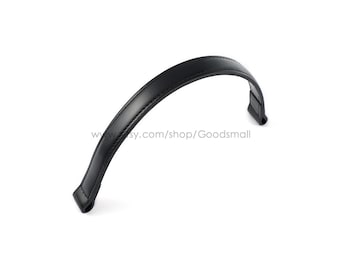 Black Leather bag handle Leather purse handle can add spring gate ring or screw d ring screw snap clasp