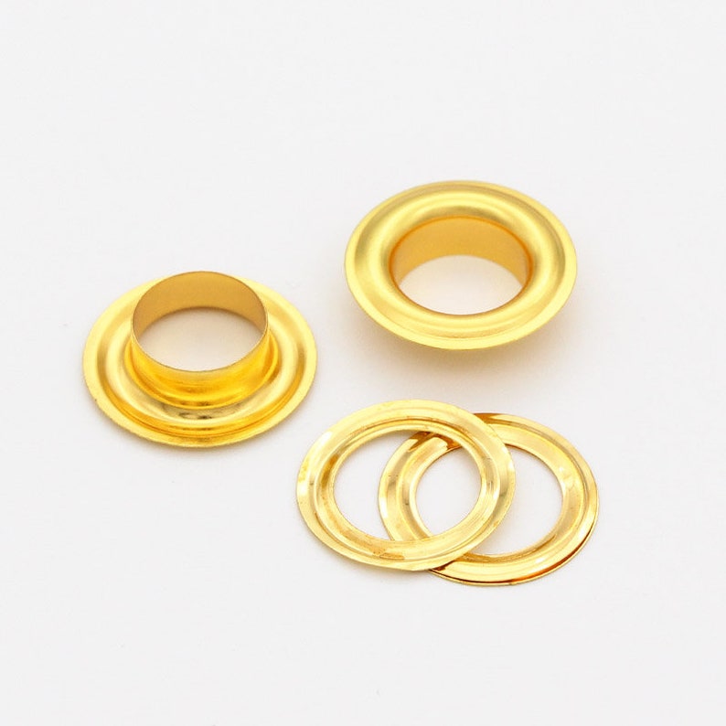 50set 12mminner Gold Eyelets Grommets With Washers Metal Etsy