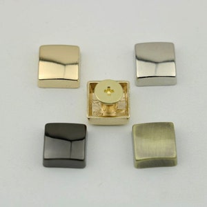10set 12mm quadratisch geformtE Schraubniete Chicago Schraubnieten Geldbörse Füße Schraube Schrauben bolzen zurück Niete Tasche Hardware