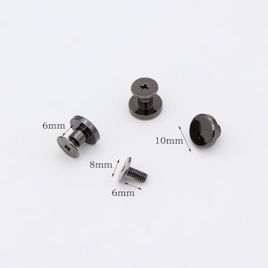 10set 10mm Schraube Nieten Schraube Nieten Chicago Schraube Geldbörse Füße Schraube Ohrstecker schnelle Niete für DIY Handtasche Tasche Lieferung