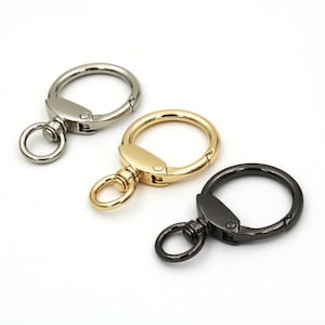 4-10pcs 3/8&quot;(10mm) Swivel clasp Swivel hook spring gate ring snap hook keychain key ring Finding