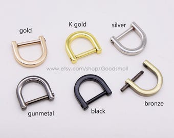 6 uds 5/8 "(15mm) tornillo d anillo hebilla gunmetal d anillos bolsa correa anillo bolsa hardware
