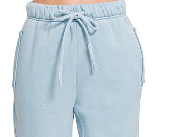 Cozy Loungewear: Fleece Drawstring Soft Stretch Sweatpants with Pockets, Women's Sweatpants