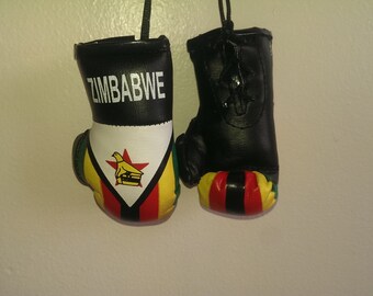 ZIMBABWE MINI BOXING GLOVE REAR VIEW MIRROR OF YOUR CAR BRAND NEW