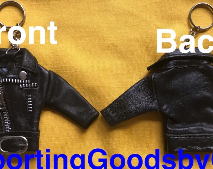 Mini Motorbike Leather Jacket Keychain, Mini Jacket Keychain, Mini