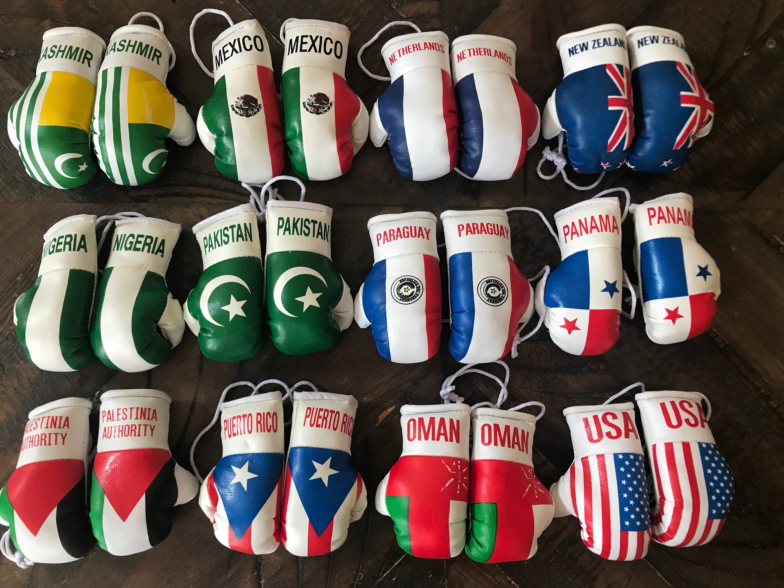 Puerto Rico & Mexico Mini Boxing Gloves 
