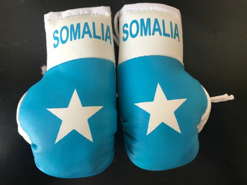 Flag Mini Boxing Gloves, Car Mirror Decor, Worldwide Countries Somalia Flag