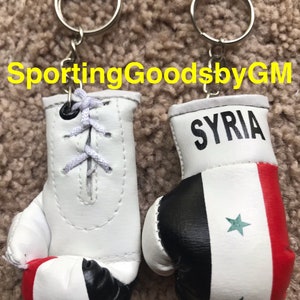Mini Boxing Gloves Syria, Syria with Key Chain, Syria Key Chains Red with Key Chain BMW with White Key Chain & USA with Key Chain image 9