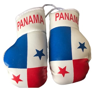 Panama Flag Mini Boxing gloves Novelties, Souvenir, Cars, Trucks Bus, Jeeps, SUV&#39;s RV&#39;s etc, Rear-View Mirror
