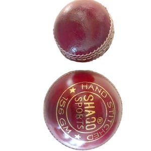 Red Leather Cricket Ball Size 5 Hand and Pecan size Sewn All Weather
