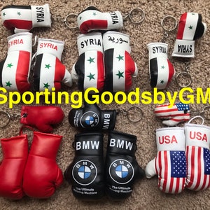 Mini Boxing Gloves Syria, Syria with Key Chain, Syria Key Chains Red with Key Chain BMW with White Key Chain & USA with Key Chain