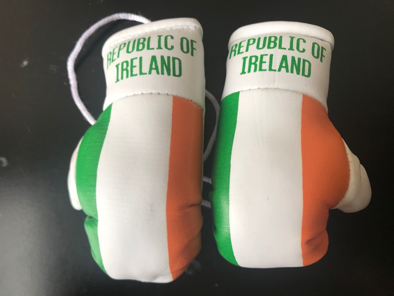 Mini Boxing Gloves Ireland Flag – Car Mirror Decor, MMA Gift, National Pride Accessory 13 thumbnail image