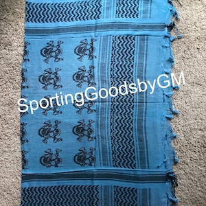 Blue  Shemagh, Keffiyeh,  Military Shemagh, Military Head Scarf , Scarf, Arabian Scarf, Arabian Shemagh, Desert Scarf, Head Wrap