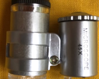 45X Power Mini Pocket Size Handheld Glass Lens Microscope Professional Magnifier Jewelers Watch Loupe/Loop Magnifying Glass