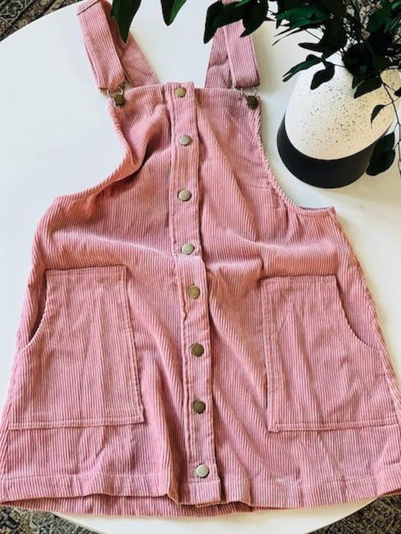 pink corduroy overall dress Corduroy Overalls for Women