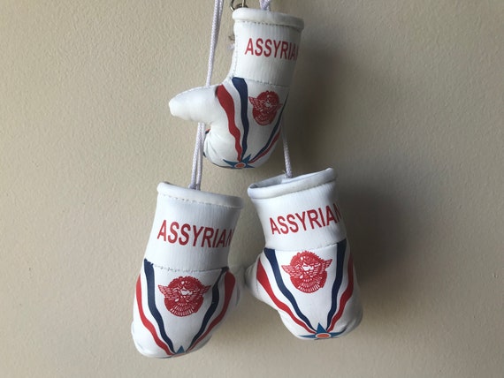 ASSYRIA ASSYRIAN FLAG Mini Boxing Gloves ORNAMENT *NEW*