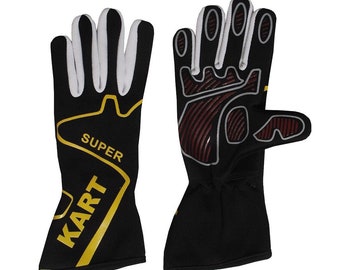 Black Kart Gloves, Go Kart Gloves, Karting Gloves Go Karting Gloves Kart Racing Gloves Go Kart Racing Gloves Auto Racing Gloves Race Gloves