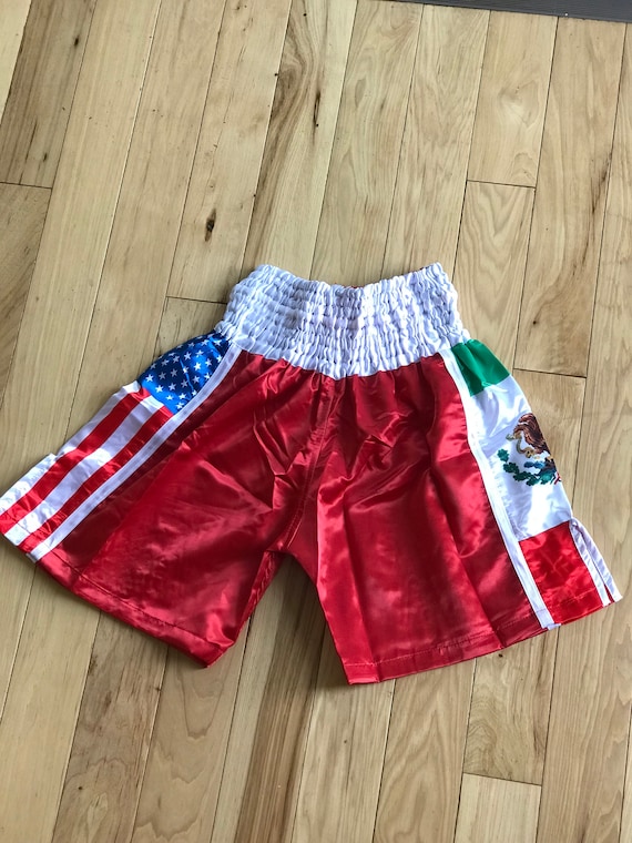 Red US/MEXICO Flag with White Elastic Boxing Boxing Training Etsy