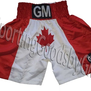 Canada Flag Boxing Trunks Boxing Shorts Martial Arts Training Fitness ...