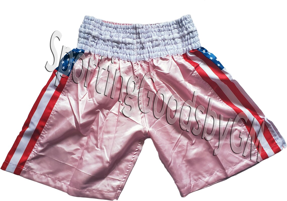 USA Flag Boxing Trunks Boxing Shorts Martial Arts Training Etsy