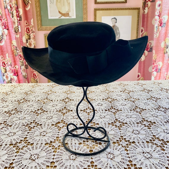 Three Black Vintage Ladies Hats - image 2