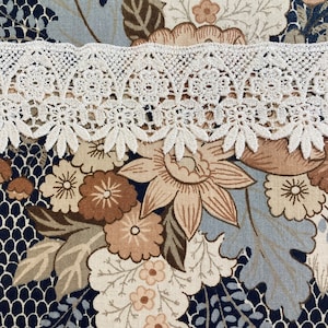 Two Styles of Ivory Guipure Lace Trim