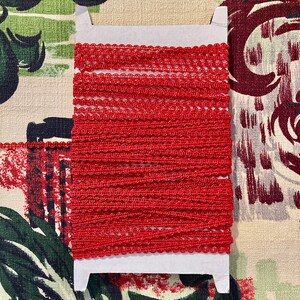 Nineteen Yards of 1/4&quot; Wide Red Metallic Trim