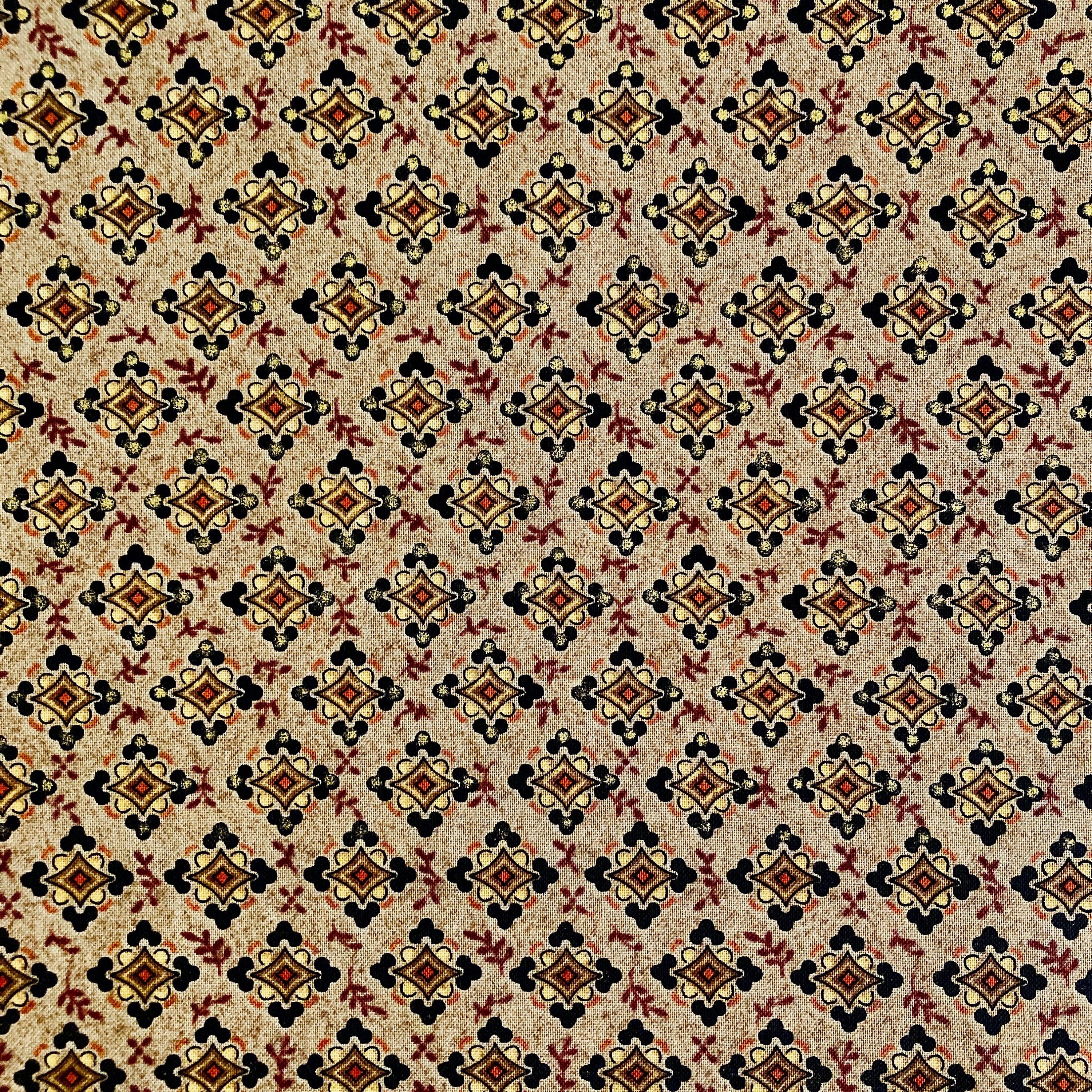 4.5 Yards Tan Pattern Fabric - Etsy