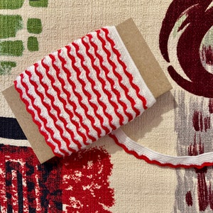 Seis yardas y media rojas y blancas 1/2"