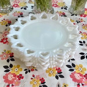 Set of Milk Glass Side Plates