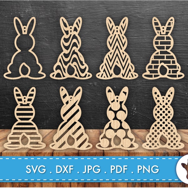 Easter Eggs SVG files Easter hanging Ornaments SVG Easter Laser cut files Easter decor Svg Cnc for wood Laser Cut Files DXF files for plasma