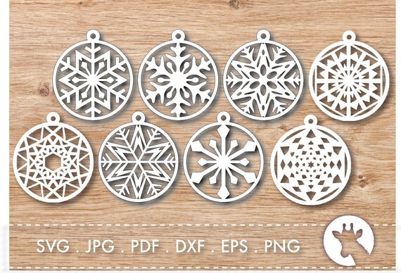 Download Christmas Ornaments Svg Bundle Downloadable Laser Cut Files Etsy