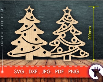 Christmas Tree CNC router files Christmas Tree laser cut files CNC plans CNC files for wood Christmas cnc template christmas centerpiece svg