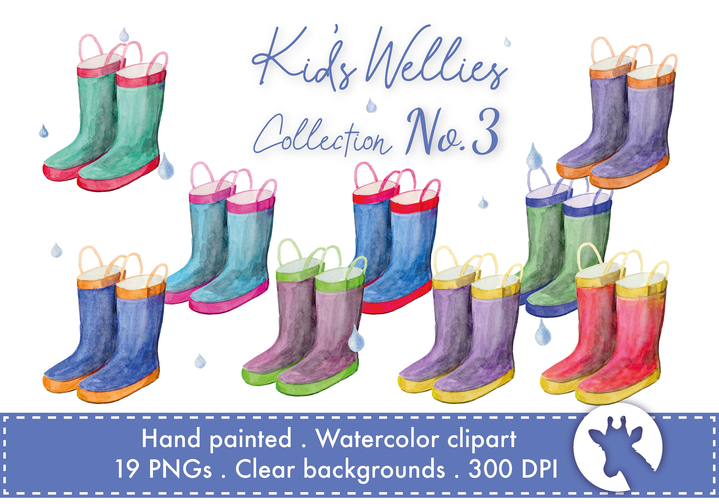 Watercolour wellies shop
