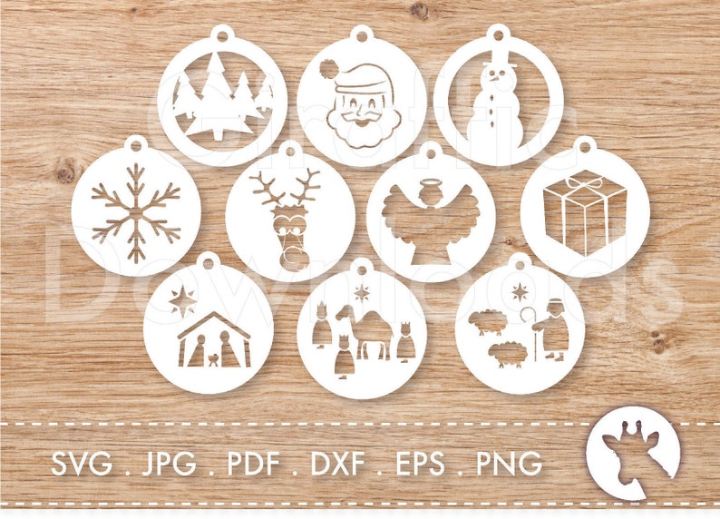 Download Christmas Ornaments SVG Bundle Downloadable laser cut ...