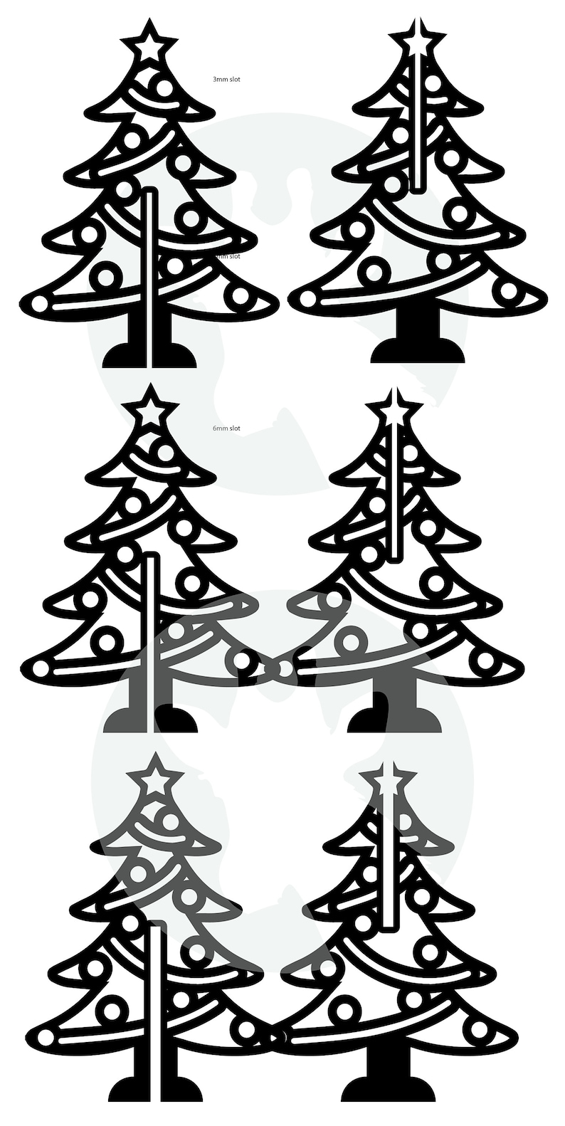 Christmas tree cnc router files christmas tree laser cut files etsy