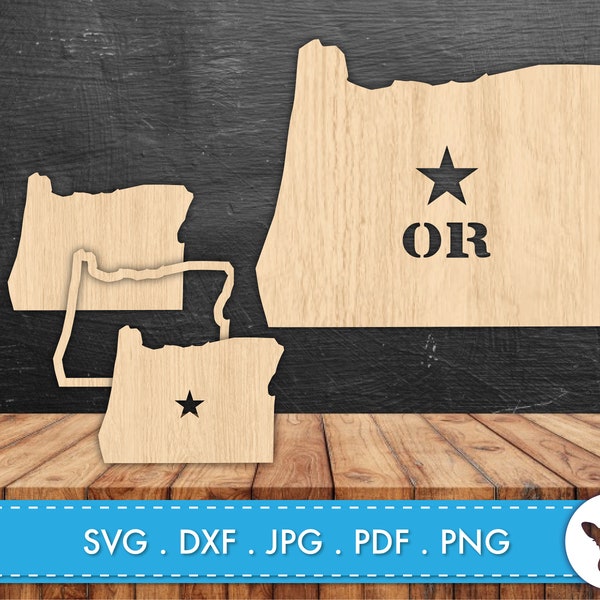 OREGON STATE svg OR home state dxf laser cut digital files cnc router template stencil file download silhouette cricut glowforge