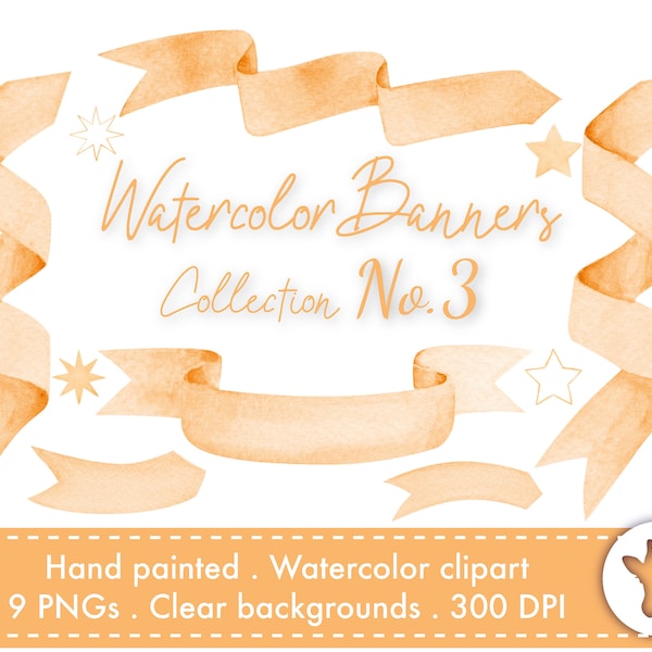 Watercolour Banner Clipart Watercolor Banner Clipart Swash Downloadable Clipart Bible Journaling Printable Birthday Watercolor Clipart