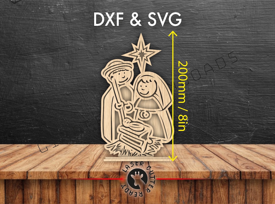 3D Freestanding 200mm 8in NATIVITY Scene DXF SVG Window Etsy