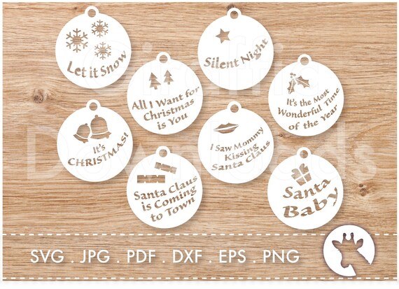Download Christmas Ornaments Svg Bundle Downloadable Laser Cut Files Etsy PSD Mockup Templates