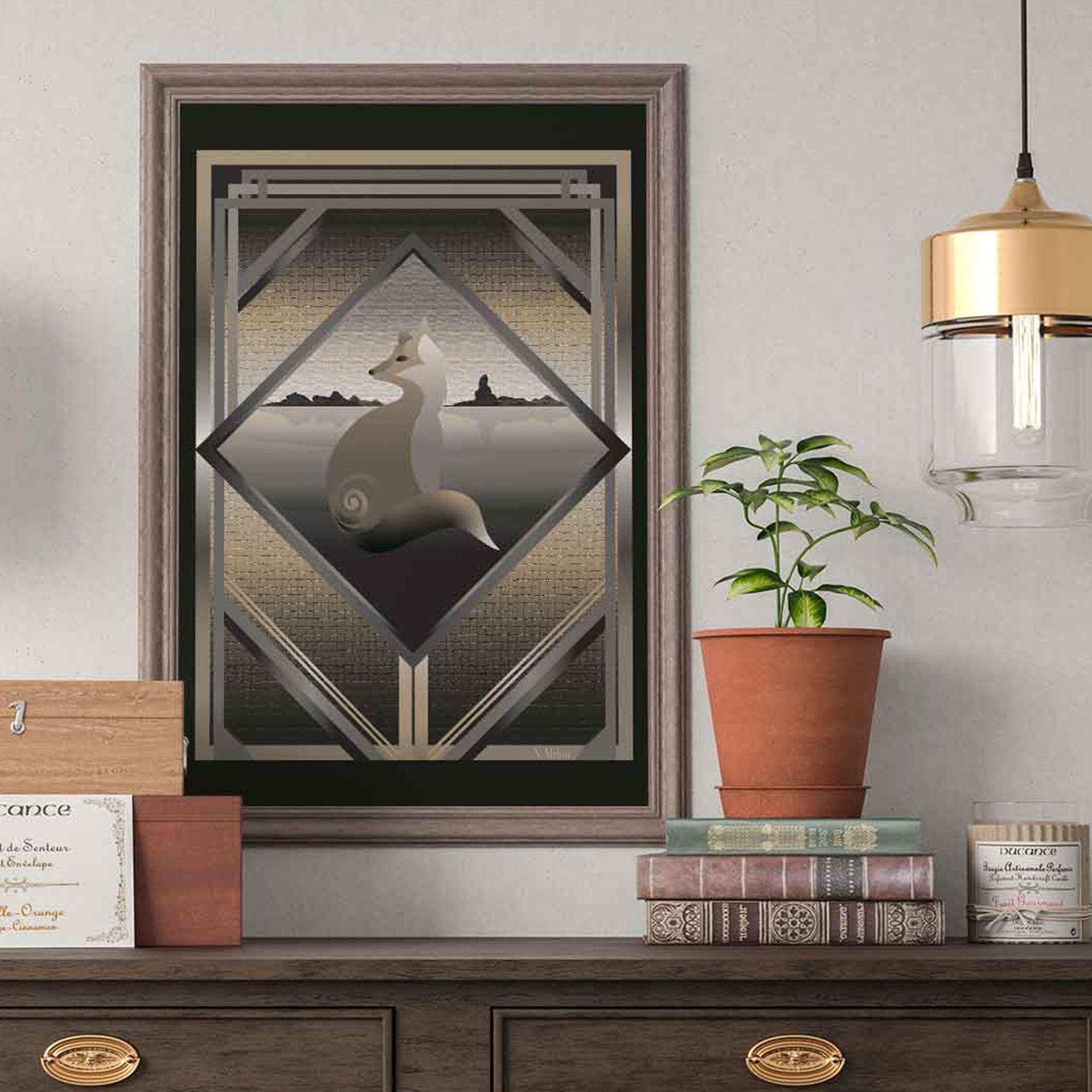art Déco Fox Giclee