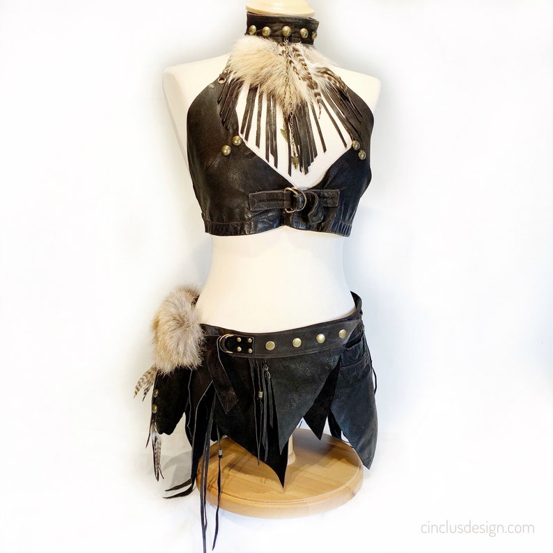 HEDDA Pocket-Belt Festival-Wear Burning man-Style Steampunk-Accessories Rave Tribal-Fushion Boho-Chic Alternative Natural-Materials Recycled