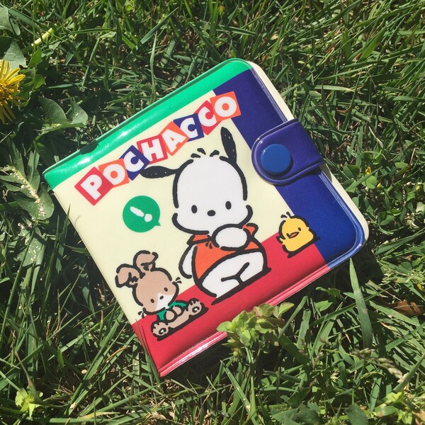 Vintage Pochacco Vinyl Wallet Unused Retro Sanrio 1996 Pochacco Coin Purse Vintage Sanrio Kids Wallet Vintage 90s Sanrio Character
