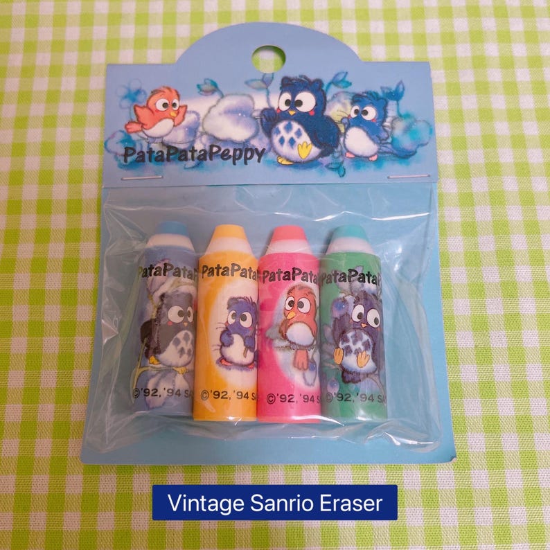 Vintage '90s Sanrio Owl Character Patapata Peppy Pencil-shape Eraser ...